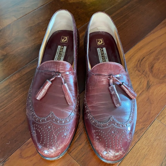 Artioli Men’s Leather Slip-On Dress Shoes – Burgundy / Oxblood Original Luxury | @artioli_official_ loafers are crafted for  main image 2